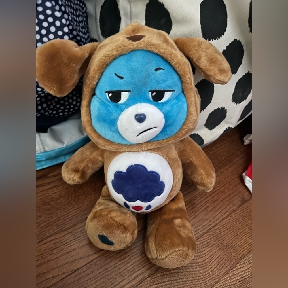 Care Bears Grumpy Bear Wearing Dog Outfit Plush Blue Brown Multi 12”